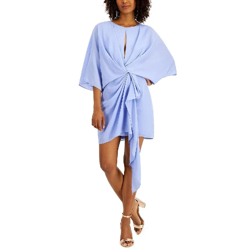 Split Front Party Dress for Dramatic -Aidan by Aidan Mattox Womens Draped Mini Cocktail and Party Dress