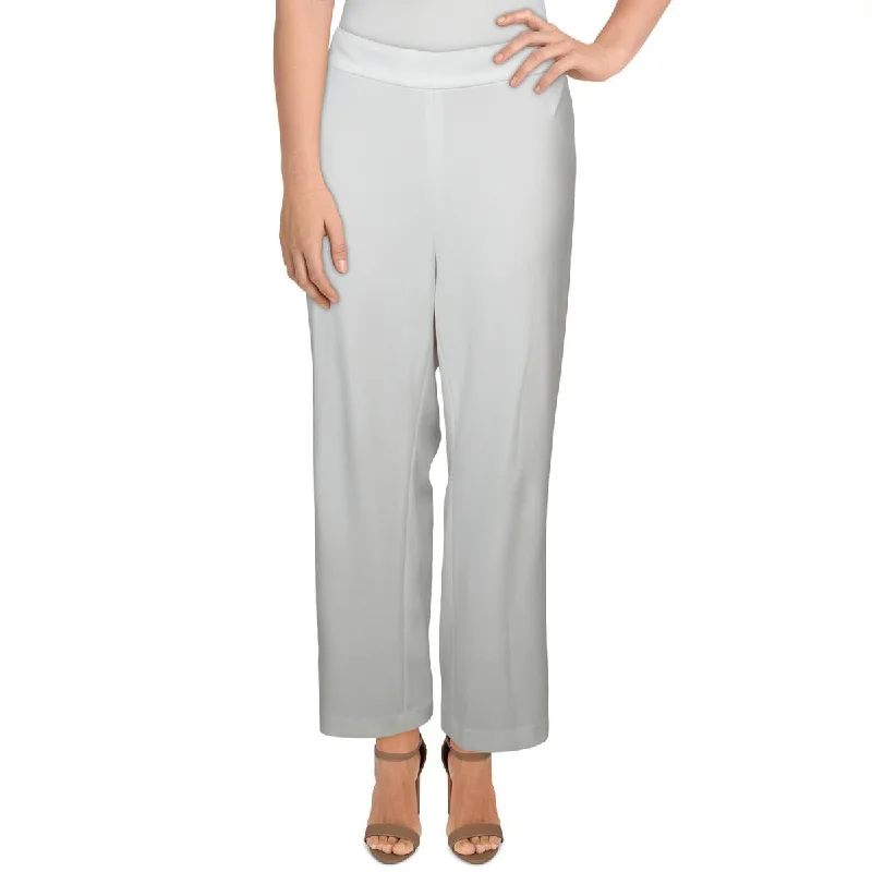 Fashion-forward tight trousers for women with metallic sheen and edgy design -Kasper Womens Plus Elastic Pull On Capri Pants