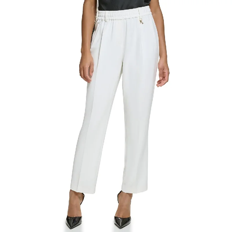 High-waisted tight trousers for women with flare leg and retro aesthetic -Karl Lagerfeld Paris Womens High Rise Ankle Straight Leg Pants