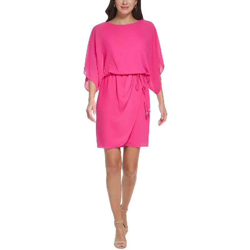 Belted Party Dress for Defined Waist -Jessica Howard Womens Semi-Formal Mini Cocktail And Party Dress