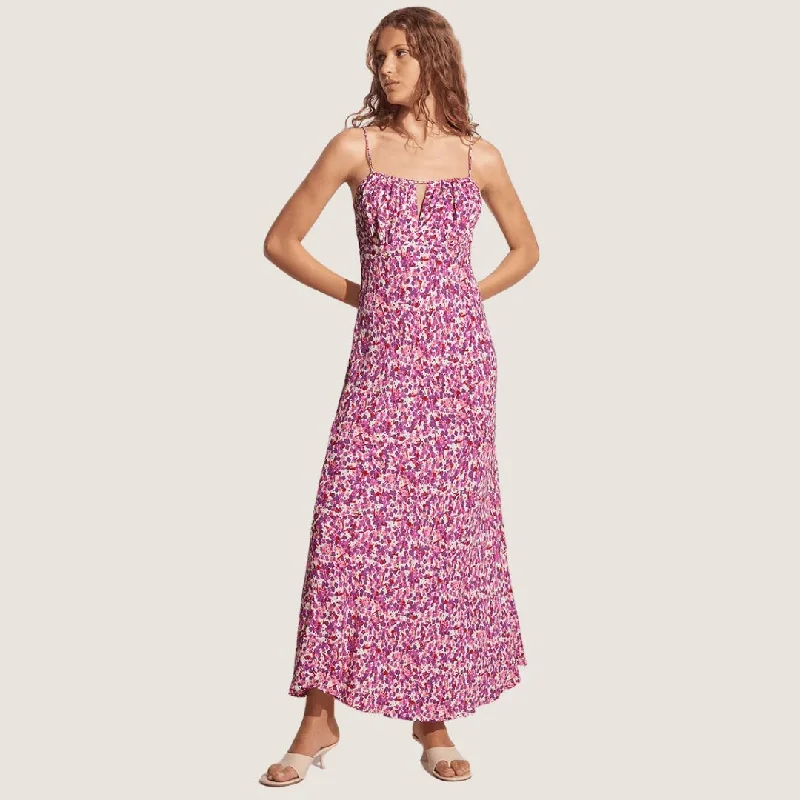 Wool Dresses for Warmth -San Paolo Midi Dress (Violet)