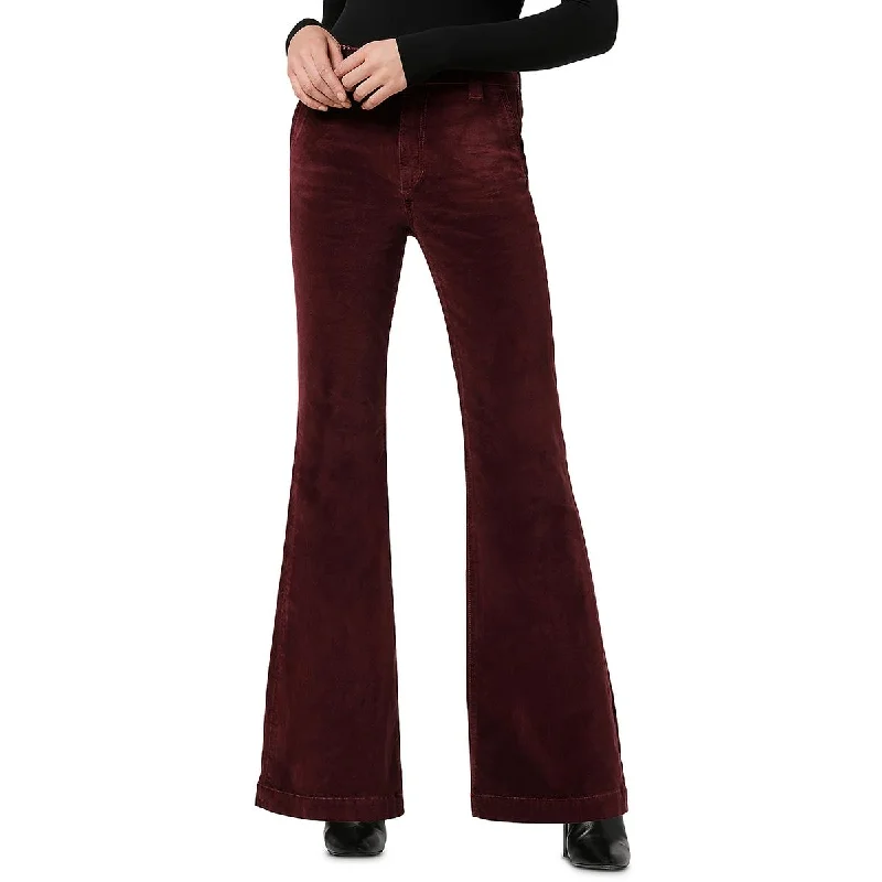 Tight trousers for women with belt loops and classic design for versatile look -Joe's Womens The Molly Trouser Velvet Flared Pants