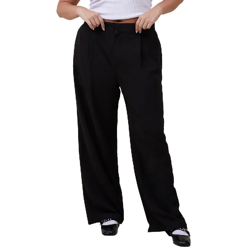 Stylish tight trousers for men with tapered leg and contemporary look -Cotton On Womens High Rise Pleated Wide Leg Pants