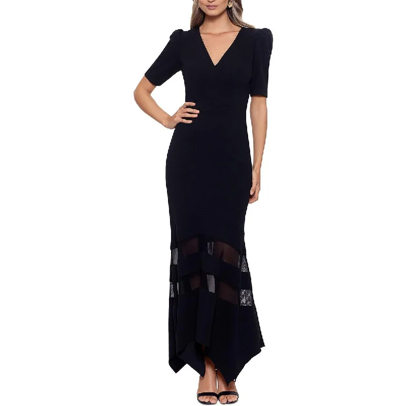 Embroidered Dresses for Detailed -Xscape Womens Illusion Fit & Flare Evening Dress