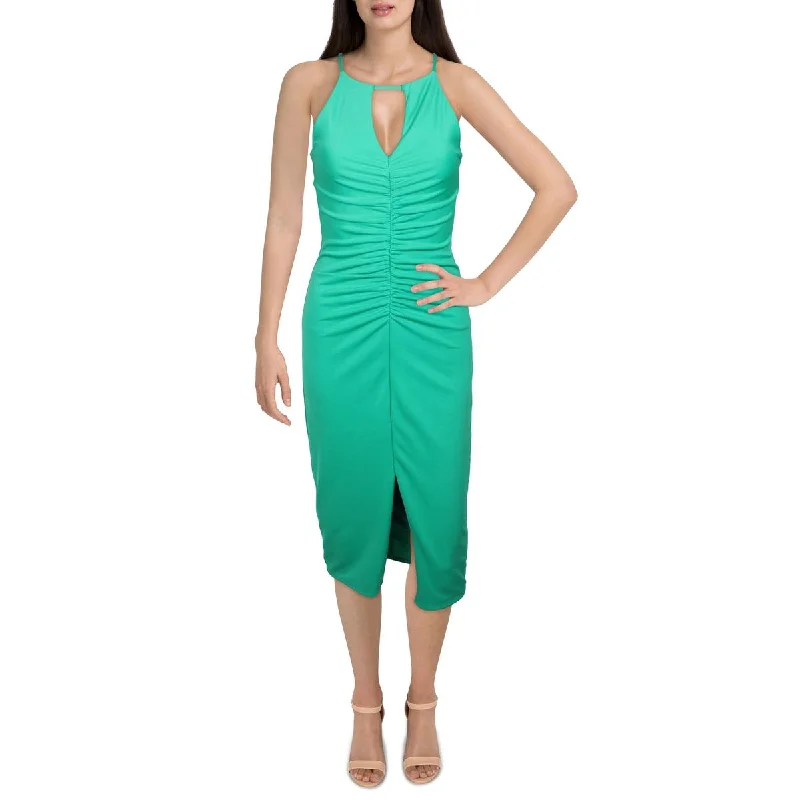 Green Party Dress for Fresh Appeal -Bee Darlin Womens Juniors Racerback Midi Cocktail and Party Dress