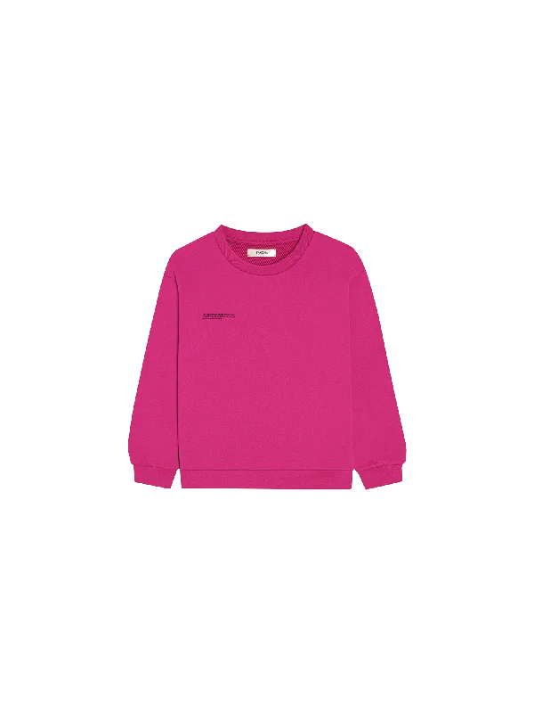 Long Sleeve Blouses for Coverage -Kids' 365 Midweight Sweatshirt—foxglove pink