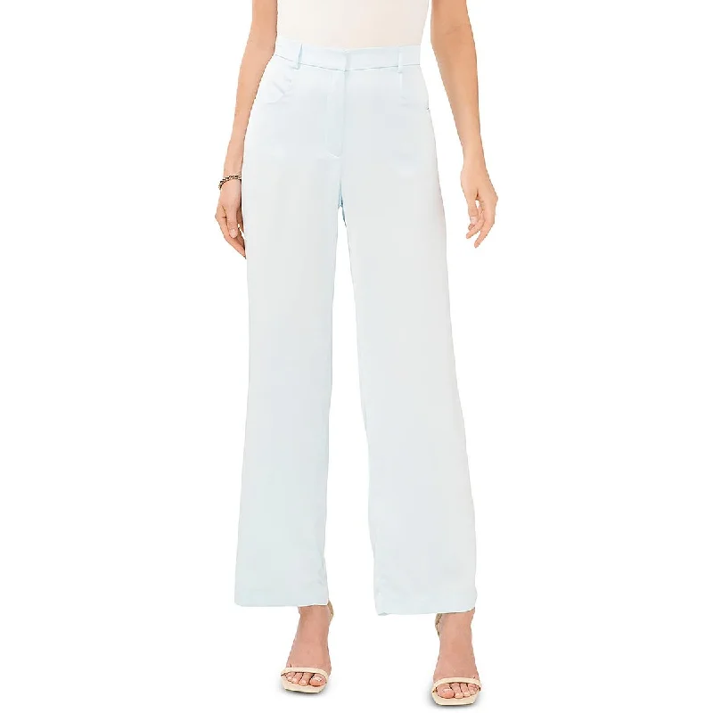 Statement tight trousers for women with bold color options for fashion-forward looks -Vince Camuto Womens High Waist Textured Wide Leg Pants