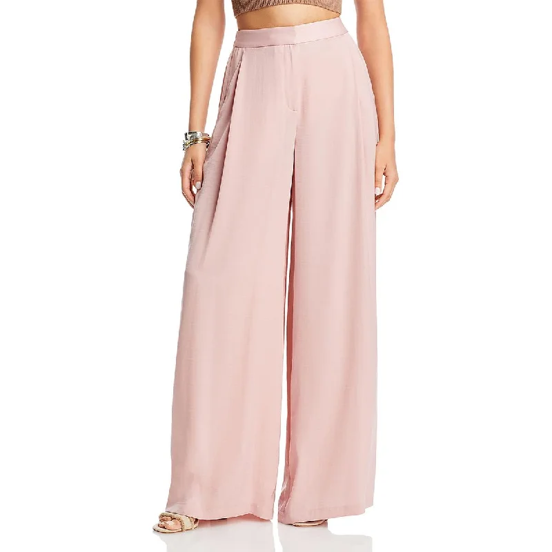 High-waisted tight trousers for women with tapered leg and vintage-inspired design -Kobi Halperin Womens Benji Pleated Dressy Wide Leg Pants