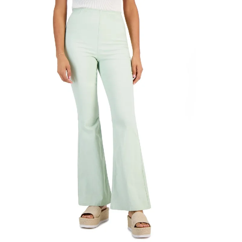 Tight trousers for men with zip fly and flat-front design for a polished look -Tinseltown Womens Juniors High Rise Flare Flared Pants