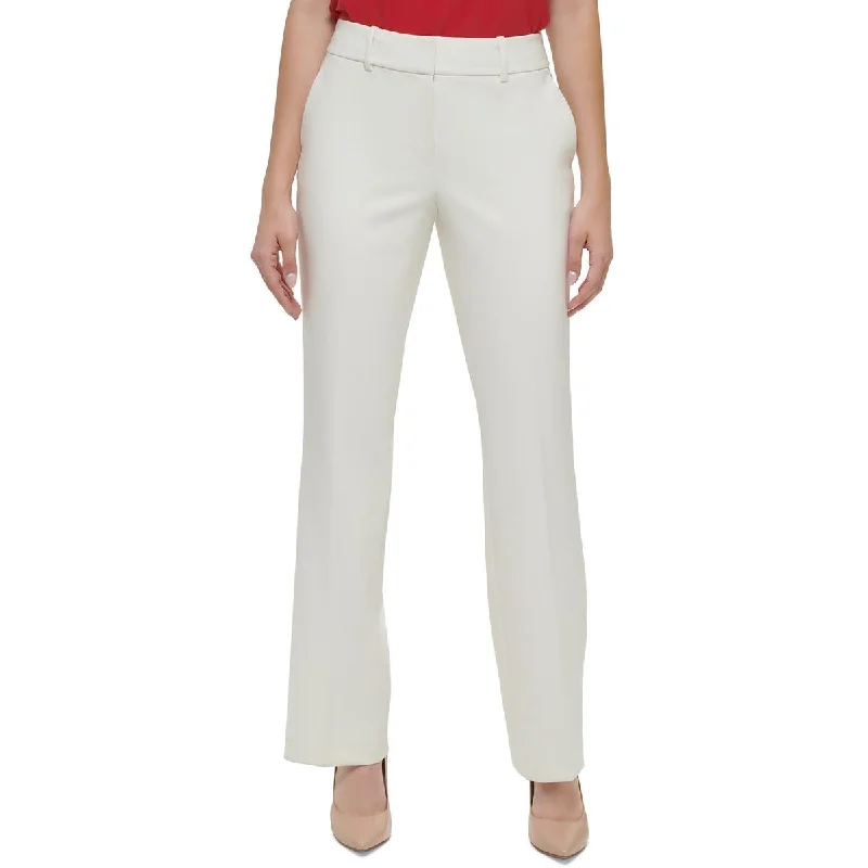 Form-fitting tight trousers for women with slimming effect and flattering cut -Tommy Hilfiger Womens Sutton Mid Rise Slim Fit Bootcut Pants