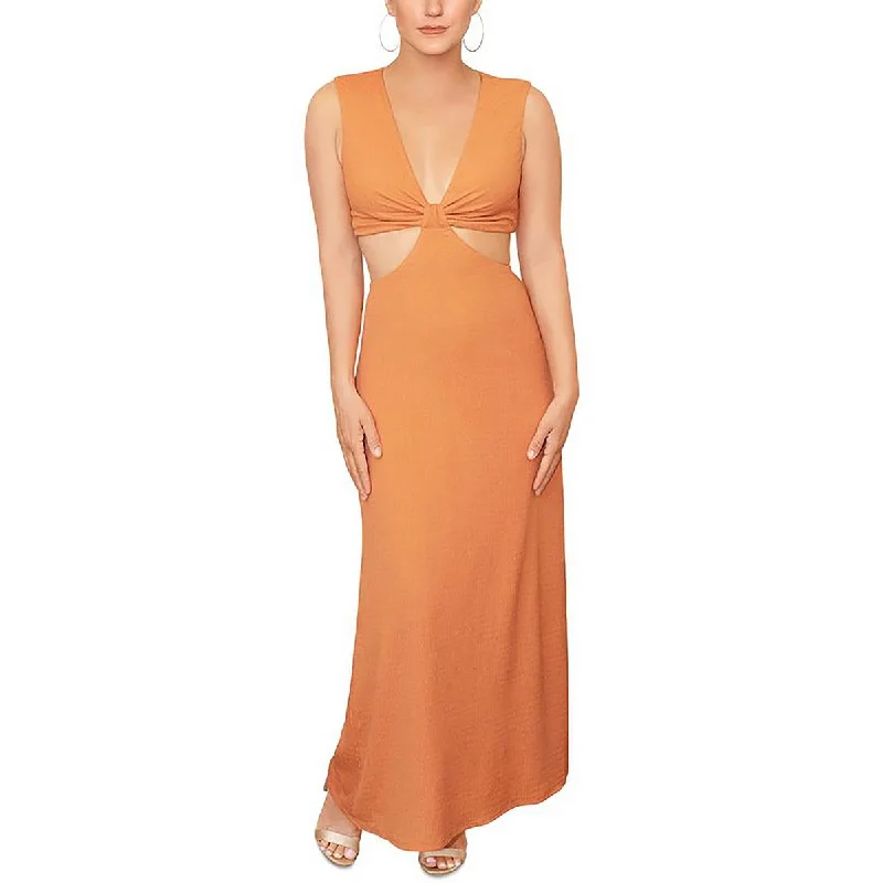 Resort Dresses for Vacation -Rachel Rachel Roy Womens V-Neck Cut-Out Maxi Dress