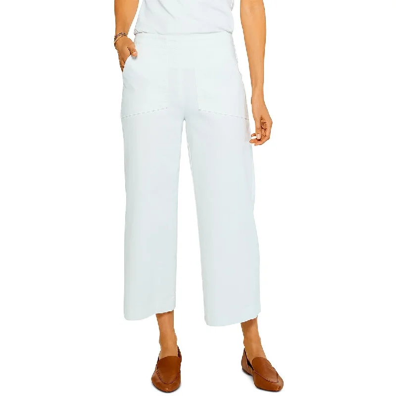 Tight office trousers for women with professional cut and flattering fit -Nic + Zoe Womens High Rise Wide Leg Cropped Pants