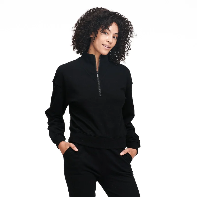 Tunic Blouses for Oversized -Fleece Quarter Zip Sweatshirt