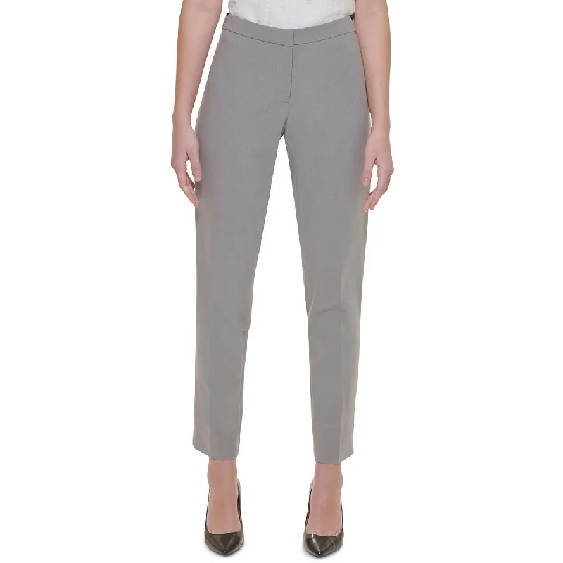 Bold color tight trousers for women with bright hues and daring style choices -Calvin Klein Womens Mid-Rise Solid Ankle Pants