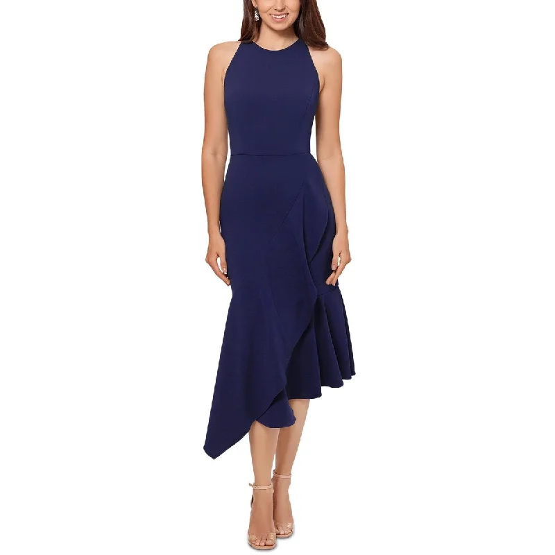 High Waisted Party Dress for Shape -Betsy & Adam Womens Petites Semi-Formal Midi Cocktail And Party Dress