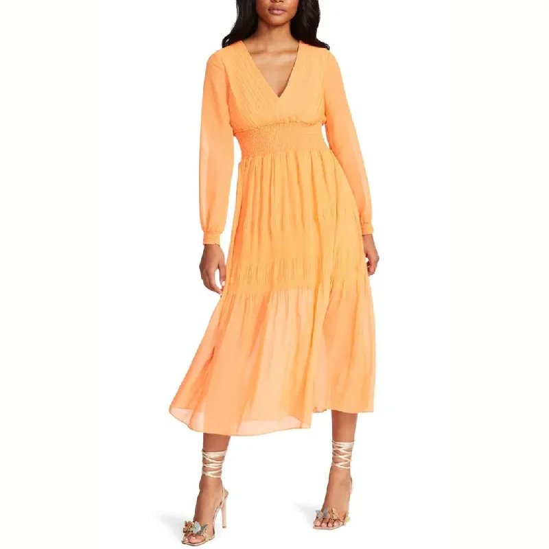 Retro Dresses for Throwback -Nylah Dress (Amber Orange)