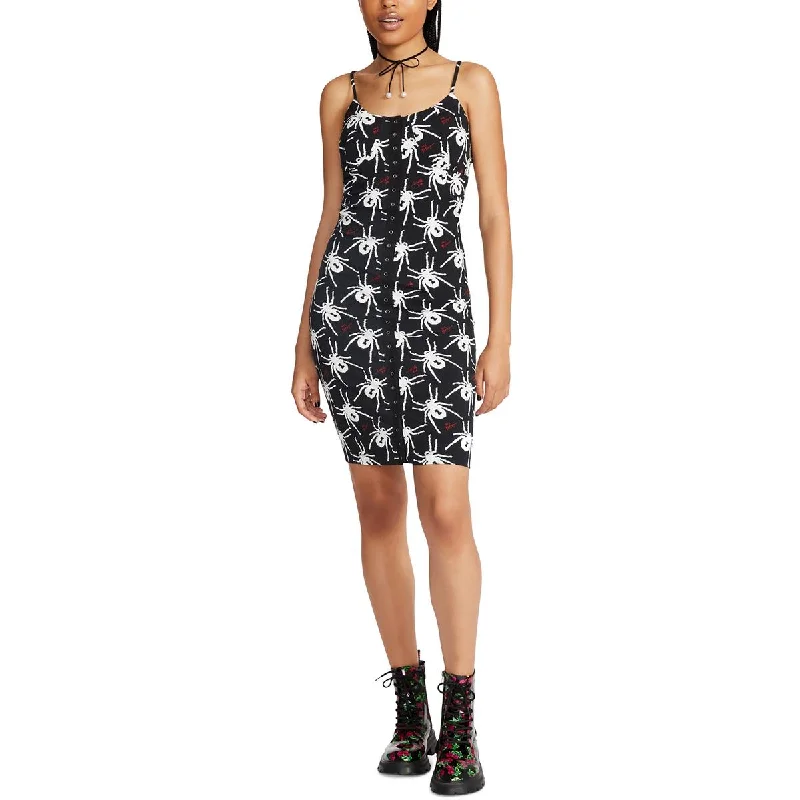 Floral Dresses for Romantic -Betsey Johnson Womens Knit Printed Slip Dress