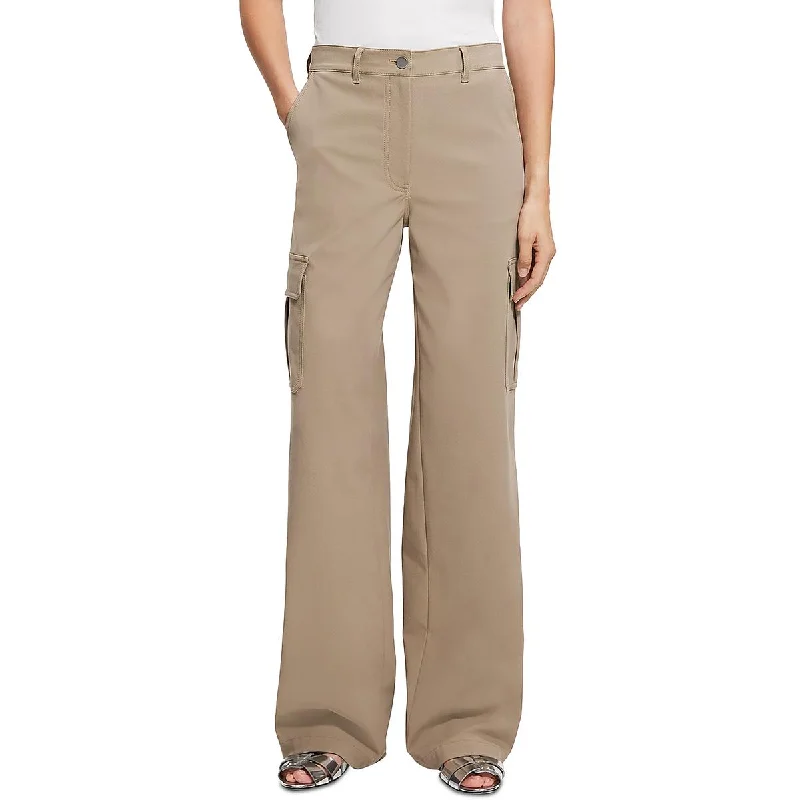 Luxury tight trousers for women with fine fabric and elegant tailoring -Theory Womens Oversized Twill Cargo Pants