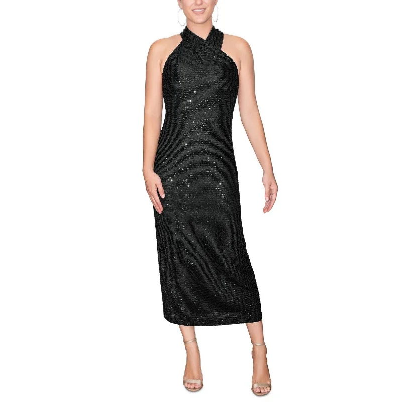 Chiffon Party Dress for Flowy Look -Rachel Rachel Roy Womens Sequined Midi Cocktail and Party Dress