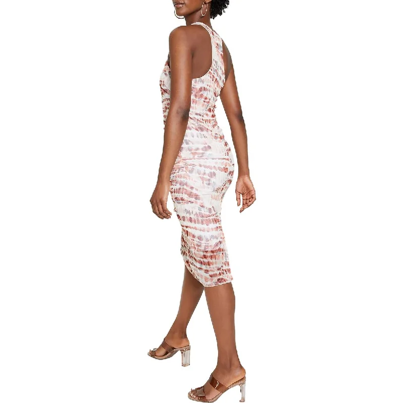 Party Dress for Valentine's Day -Bar III Womens Ruched Long Cocktail and Party Dress