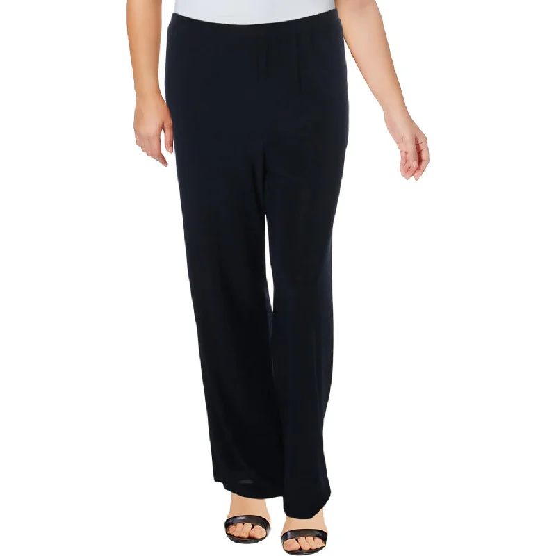 Stretch-fit tight trousers for women with all-over fit and body-hugging silhouette -R&M Richards Womens Knit Office Dress Pants