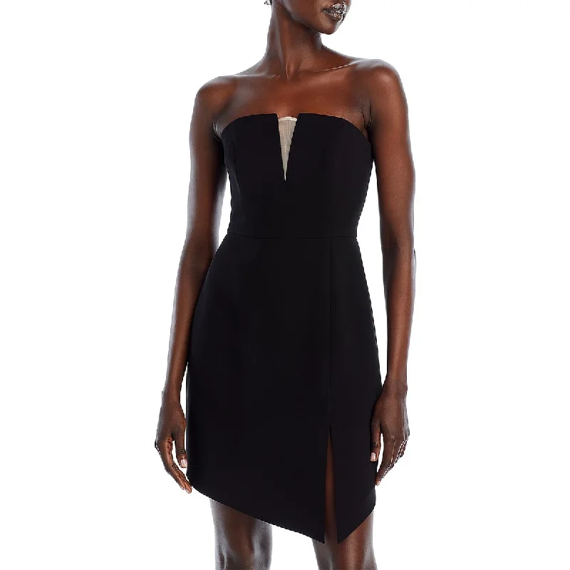 Tiered Party Dress for Voluminous Look -Liv Foster Womens Asymmetric Hem Short Cocktail And Party Dress