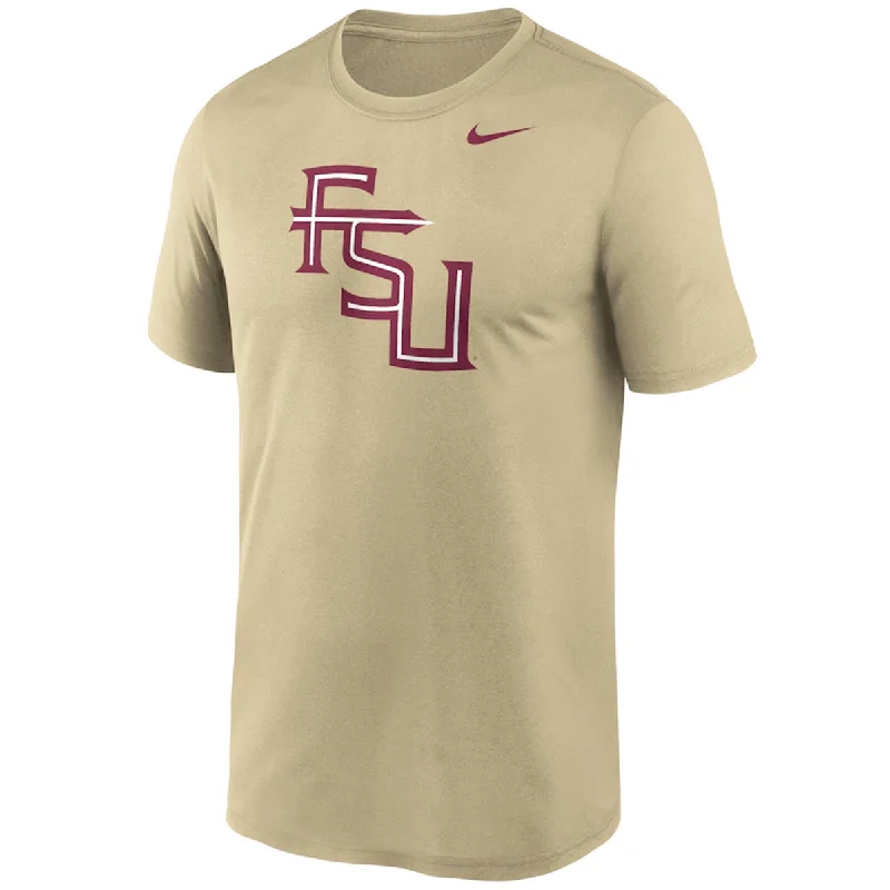 Orange Blouses for Energetic -Nike Men's Stacked FSU Dri-fit Short Sleeve Legend T-shirt - Vegas Gold