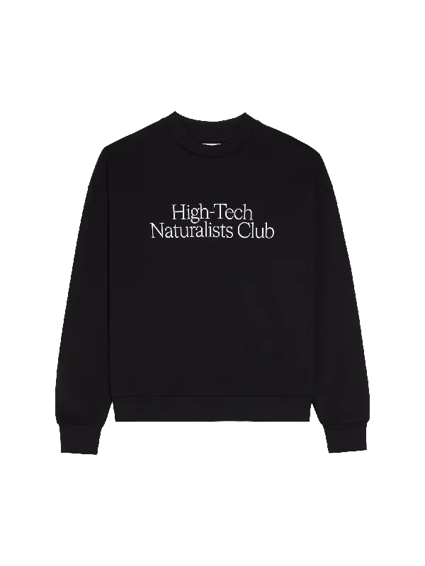 Polo Shirts for Sporty Look -Womens High-Tech Naturalists Club Sweatshirt—black