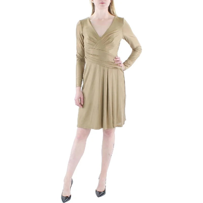 A Line Party Dress for Flattering Fit -Lauren Ralph Lauren Womens Shimmer Party Cocktail and Party Dress