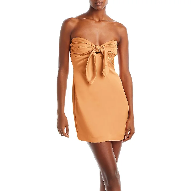 Party Dress for Christmas Party -Ramy Brook Womens Orion Satin Mini Cocktail And Party Dress