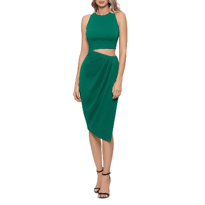 Party Dress for Birthday Party -Aqua Womens Cut-Out Knee-Length Cocktail and Party Dress