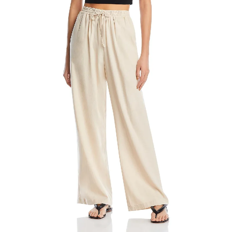 Tight fit trousers for women with ankle-length design and modern appeal -[BLANKNYC] Womens High Rise Wide Leg Palazzo Pants