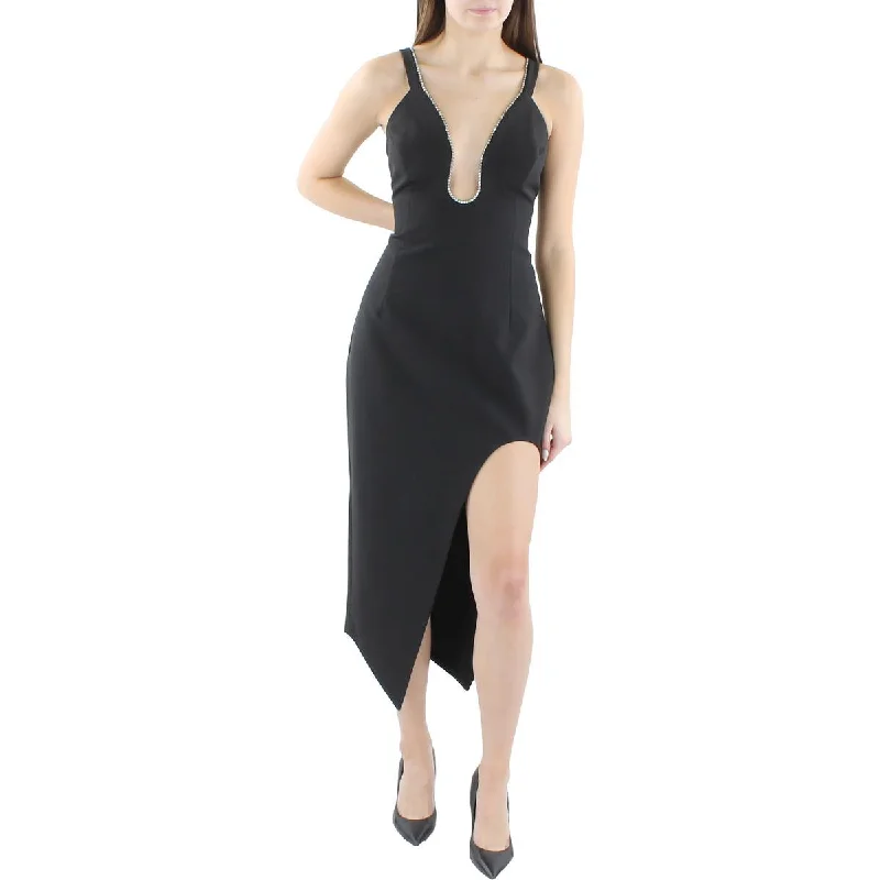 Party Dress for Valentine's Day -BCBGMAXAZRIA Womens Embellished Midi Cocktail And Party Dress