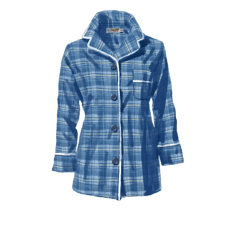 Sleeveless Blouses for Coolness -Ausable Plaid Flannel PJ Shirt