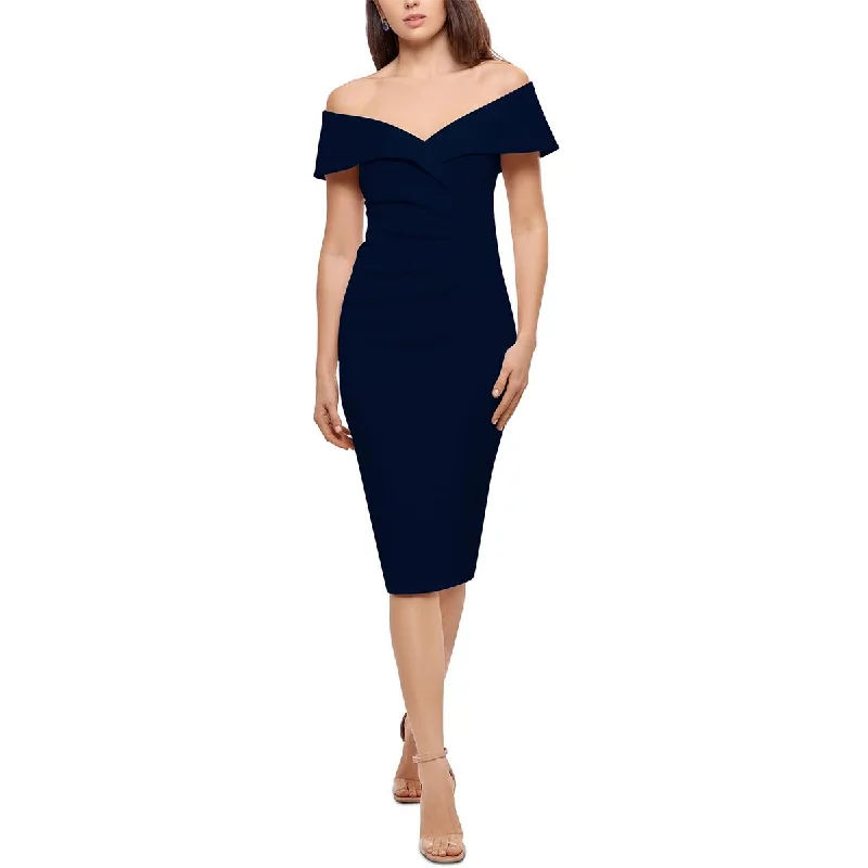 Party Dress for House Party -X by Xscape Womens Knit Off-The-Shoulder Cocktail and Party Dress