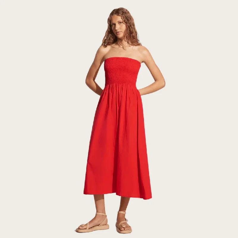 Cocktail Dresses for Party Time -Madella Midi Dress (Cherry Tomato)