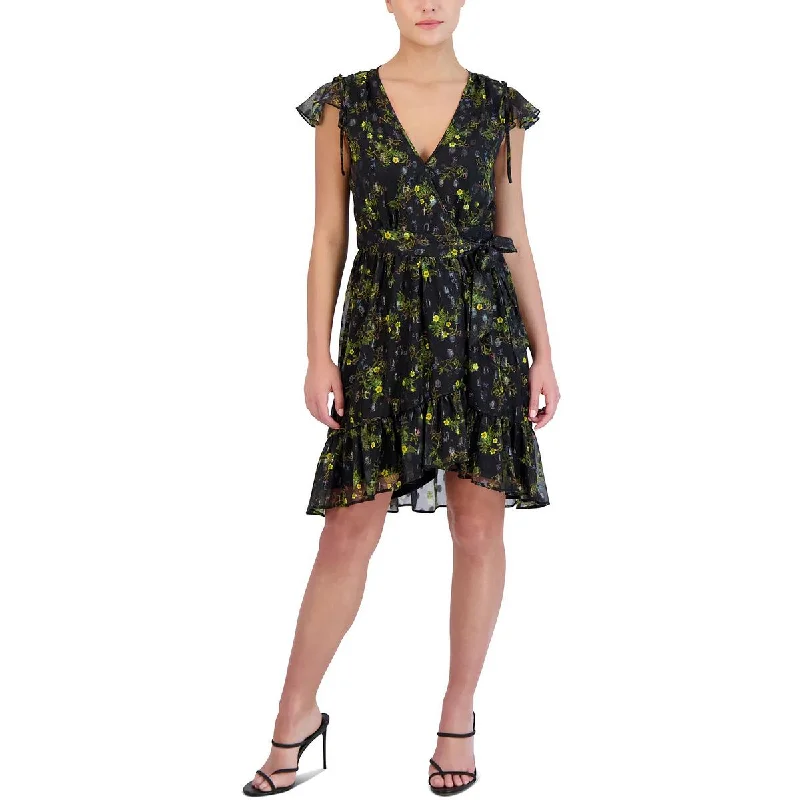 Wrap Dresses for Adjustable -Laundry by Shelli Segal Womens Printed Mini Wrap Dress