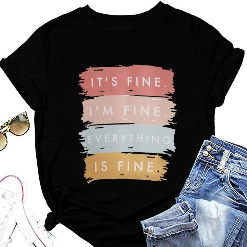 Tall Blouses for Long Body -Everything's Fine Fashion T-Shirt