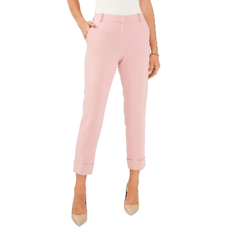 Skinny fit tight trousers for women with minimalistic design for clean look -Vince Camuto Womens Tailored Cuffed Ankle Pants