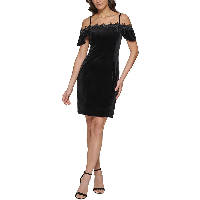 Sleeveless Party Dress for Cool Feel -Kensie Dresses Womens Velvet Mini Cocktail and Party Dress