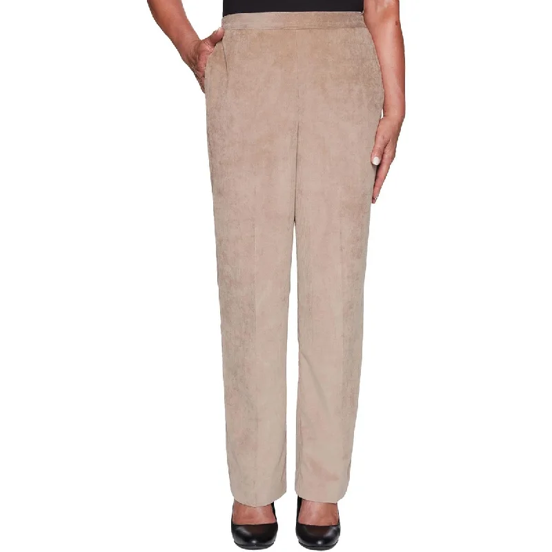 Tight cargo trousers for women with stylish pockets and slim cut for urban look -Alfred Dunner Womens Plus  Dover Cliffs Ribbed Corduroy Straight Leg Pants