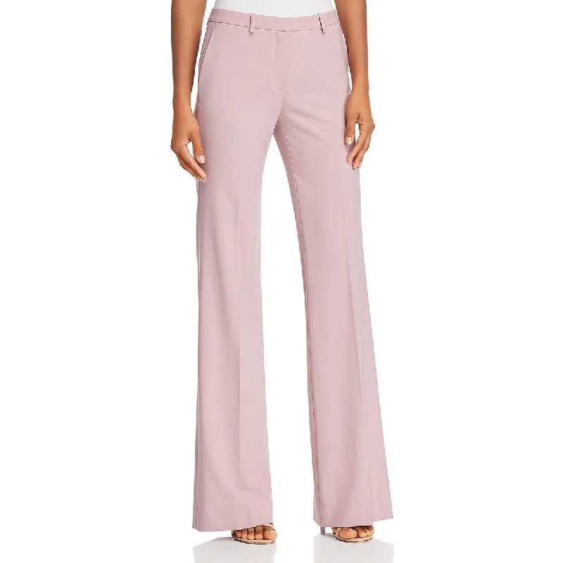 Luxury tight trousers for women with fine fabric and elegant tailoring -Theory Womens Demitria 2 Wool Flared Pants