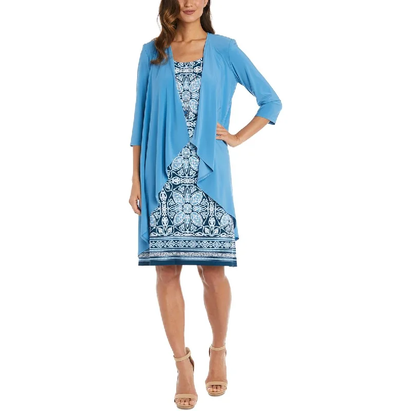 Printed Dresses with Patterns -R&M Richards Womens 2PC Jacket Two Piece Dress