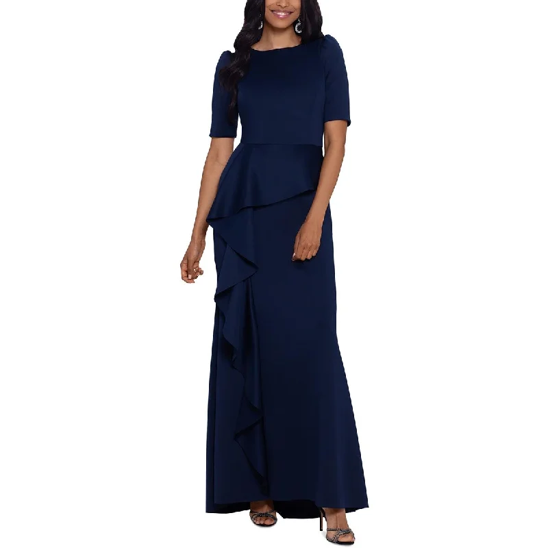 Party Dresses for Celebration -Xscape Womens Puff Sleeve Long Evening Dress