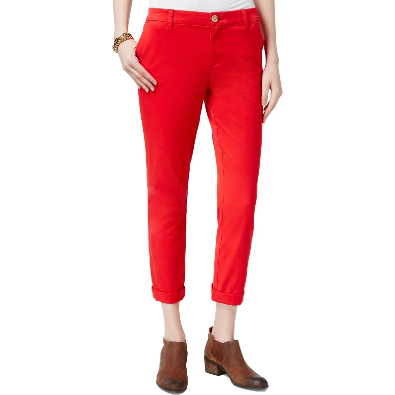 Printed tight trousers for women with bold patterns and eye-catching designs -Tommy Hilfiger Womens Hampton Slim Fit Low-Rise Chino Pants