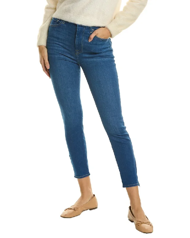 High-waisted tight trousers for women with pleated front and polished design -7 For All Mankind Ultra High-Rise Mazete Skinny Ankle Jean