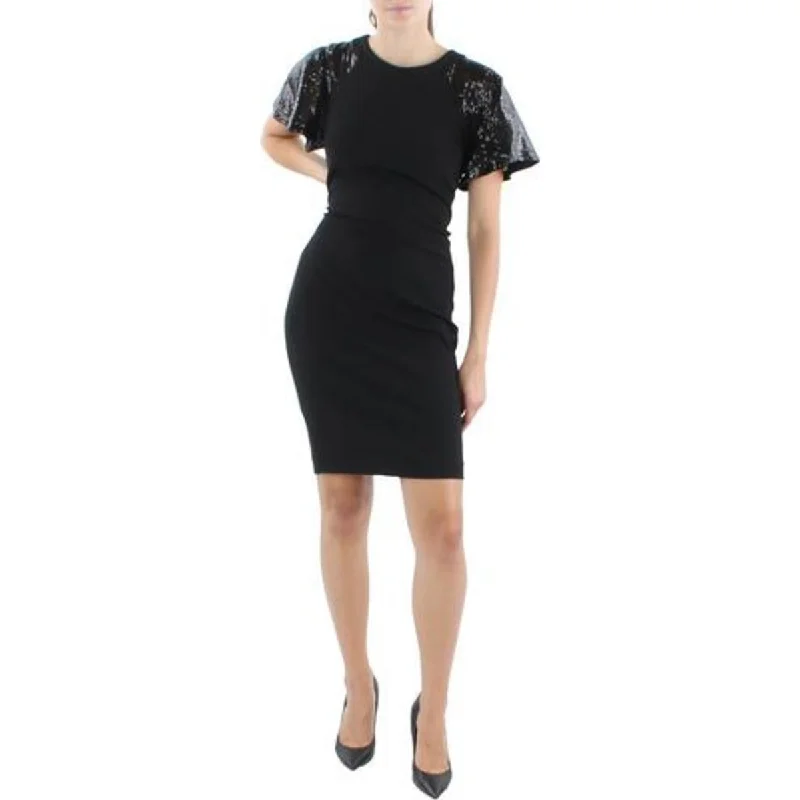 African Dresses with Culture -Calvin Klein Womens Petites Sequined Mini Sheath Dress