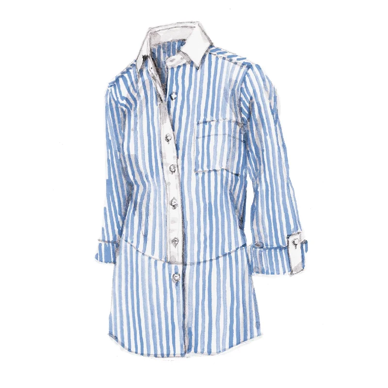 Minimalist Blouses for Simplicity -Boat Stripe Shirt