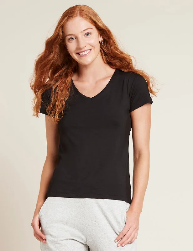 Oxford Shirts for Sophisticated -Women's V-Neck T-Shirt - Black