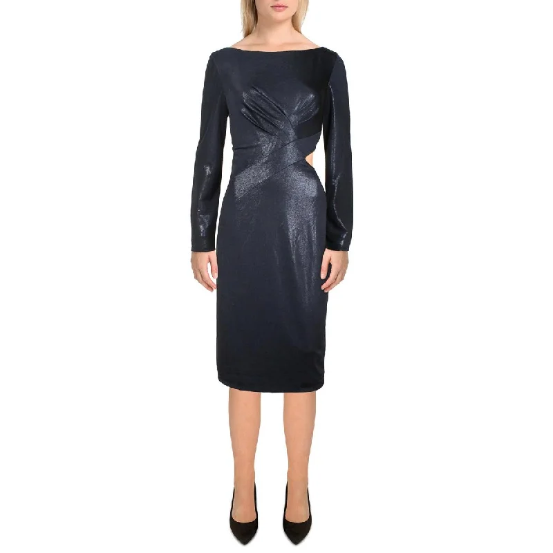 Velvet Party Dress for Rich Feel -Lauren Ralph Lauren Womens Pleated Midi Cocktail And Party Dress